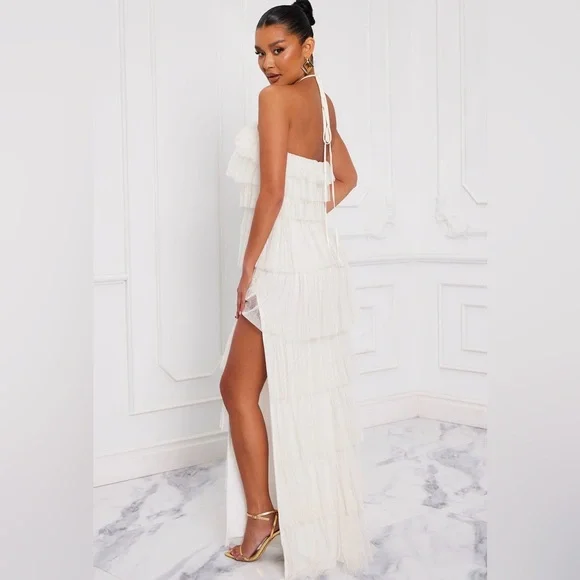 Fashion Nova | Elegant White Tiered Dress - Picture 2 of 9